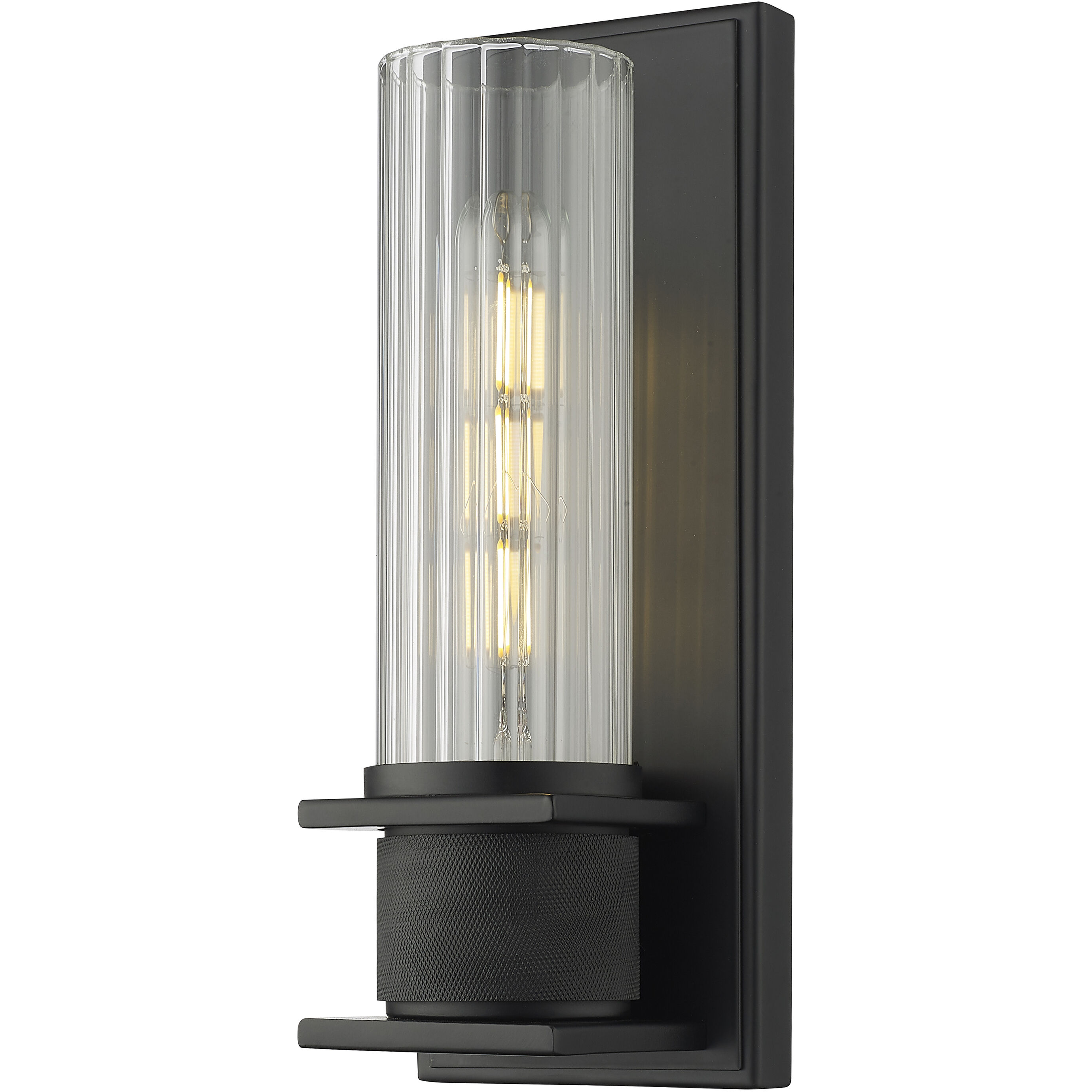None Wall Sconce Wall Light in Matte Black